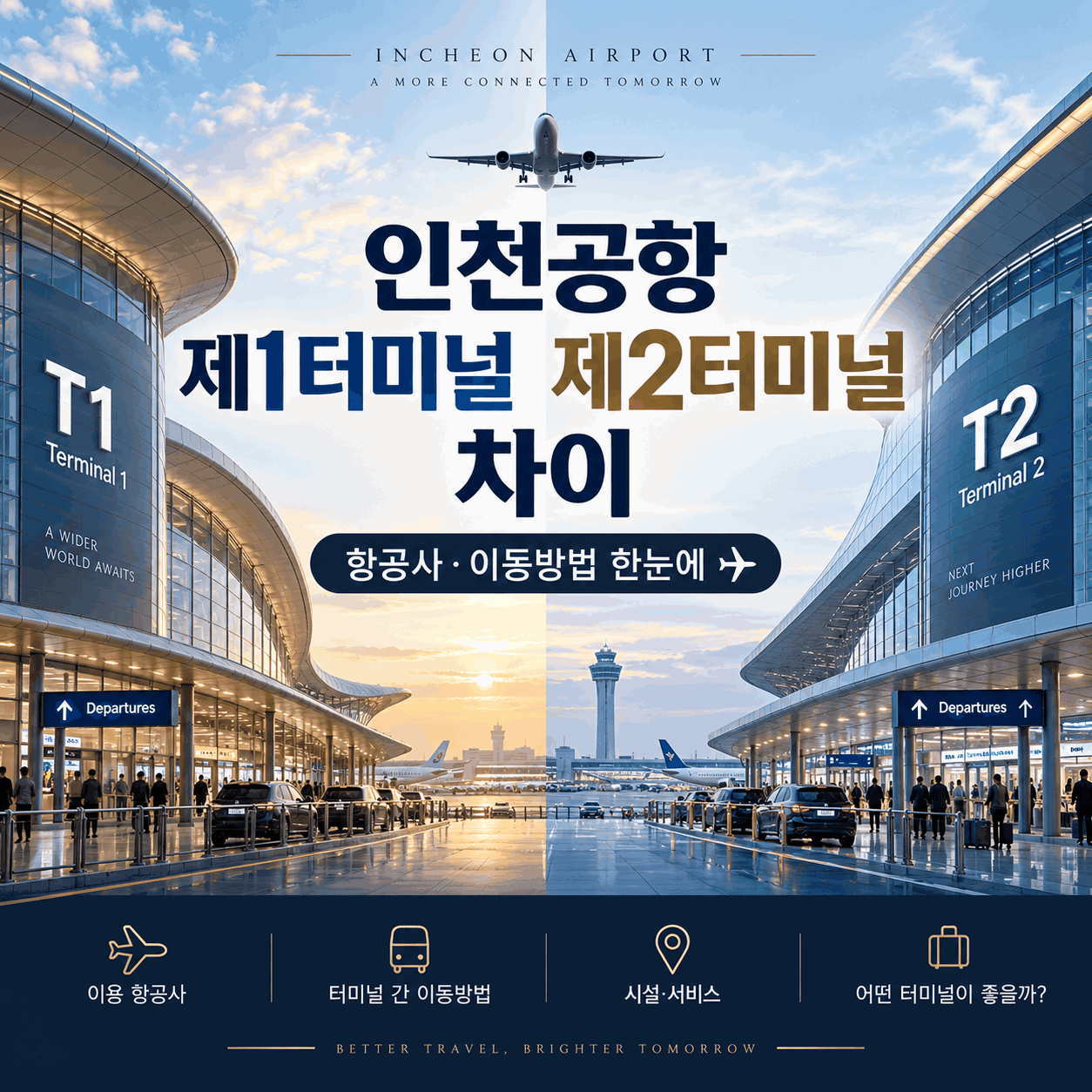 인천공항 제1터미널 제2터미널 차이